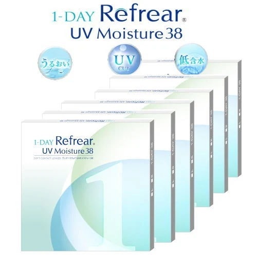 6箱セット　 ワンデー　リフレア　UVモイスチャー 38 (1箱30枚入)　コンタクトレンズ　1day
