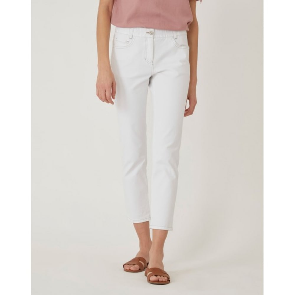 [オリビアローレン] エンブロイダリーポイントストレートデニムパンツ_VVCMPY3161