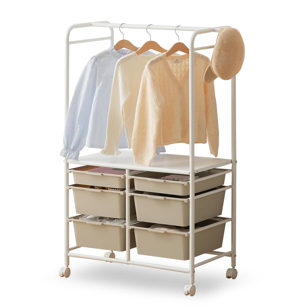 全国送料無料 アイリスオーヤマ キッズ収納ハンガーラック ランドセルラック ハンガーラック おもちゃ収納 収納付き 子供部屋 ワードローブ KHR-800 ホワイト/ベージュ