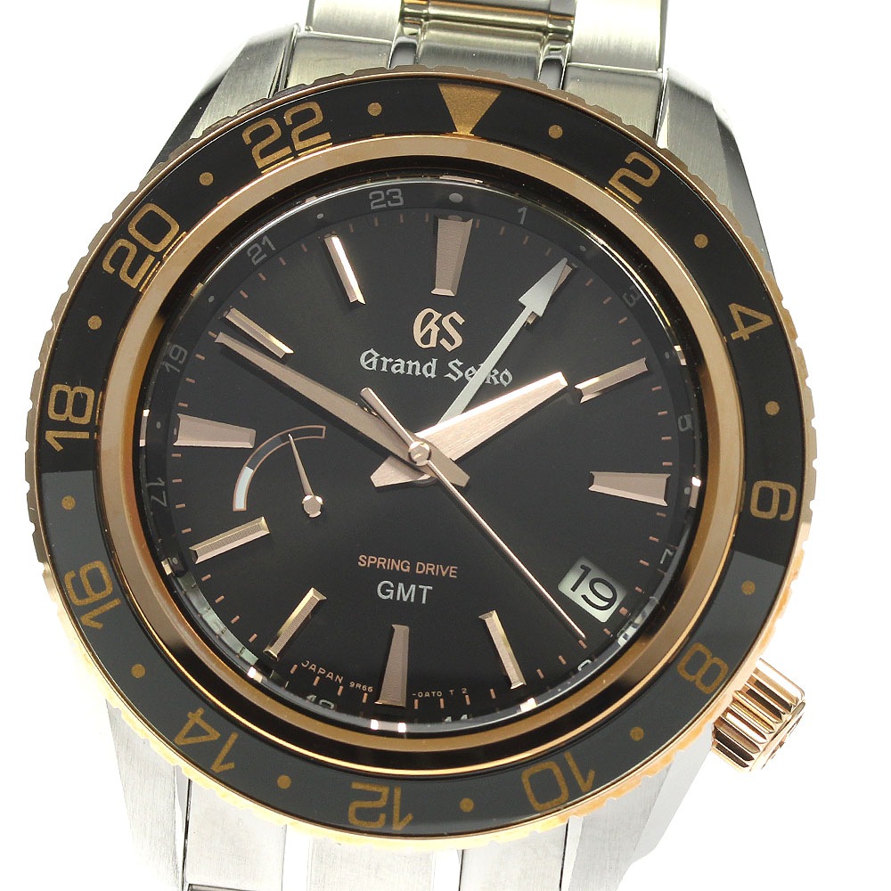 セイコー SEIKO SBGE251/9R66-0AY0 スポーツコレクション GMT パワーリザーブ スプリングドライブ メンズ 美品 箱付き_814940【中古】