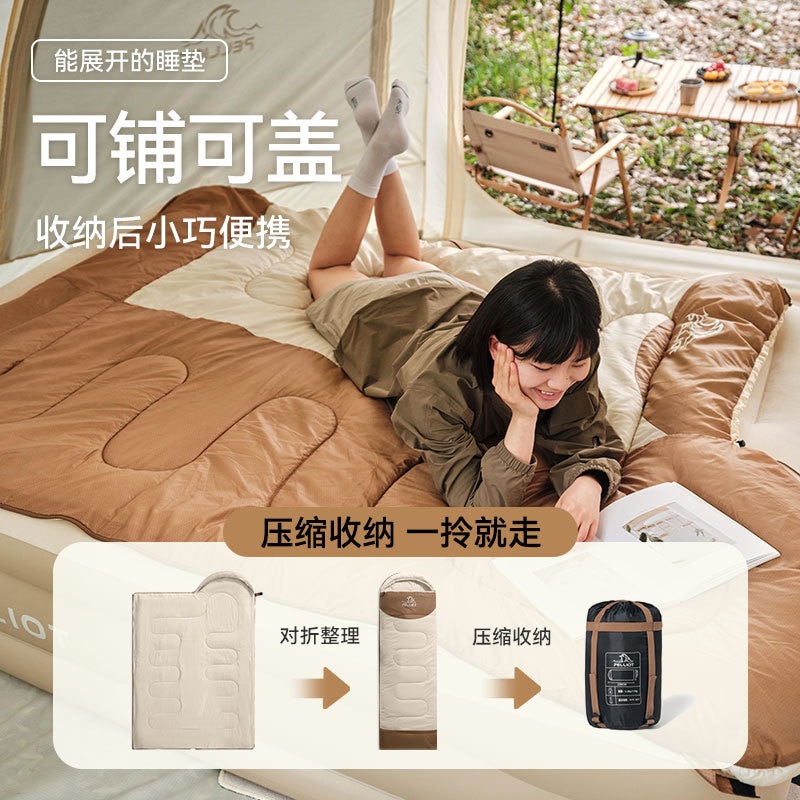 アウトドアキャンプホテル汚れた寝袋緊急秋冬綿寝袋オフィス旅行フード付き寝袋