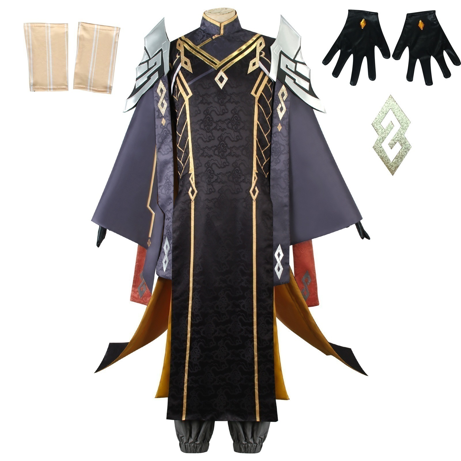 元神cos服岩王帝君鐘離コスプレ全セット二次元コスプレ服