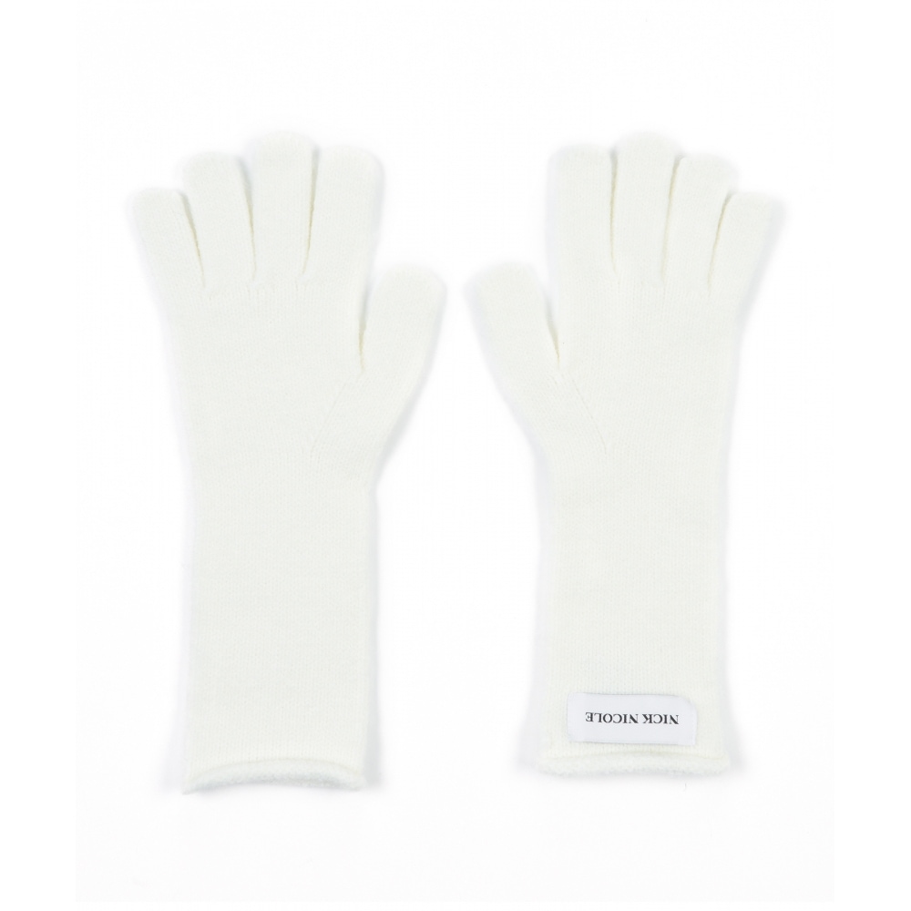 ニック&ニコールニコールリブニットグローブ_アイボリー