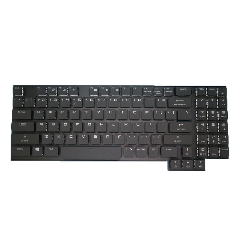 メカニカルキーボード互換 MSI GT75 GT76 MS-17A3 MS-17A6 GT75VR MS-17A2 OS1-17A2001 OS117A2001 英语 カラフルなバックライト