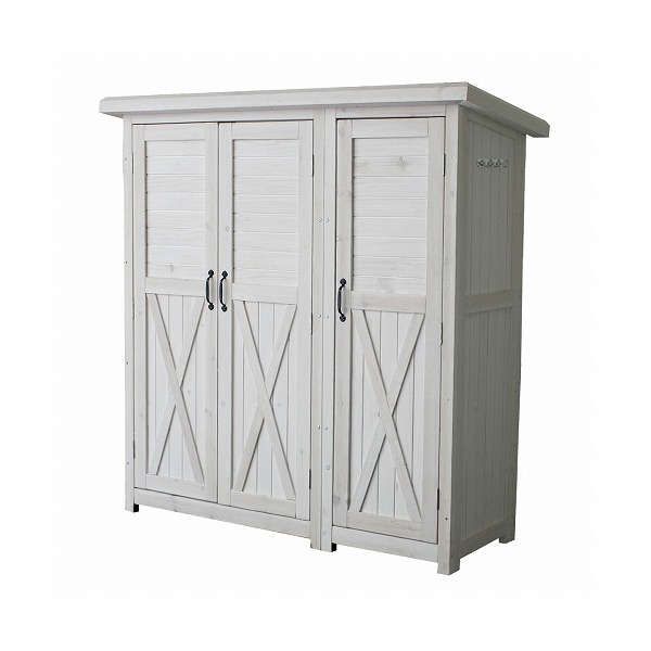 住まいスタイル KTDS1600WHT 木製大型収納庫(三つ扉) ホワイト メーカー直送