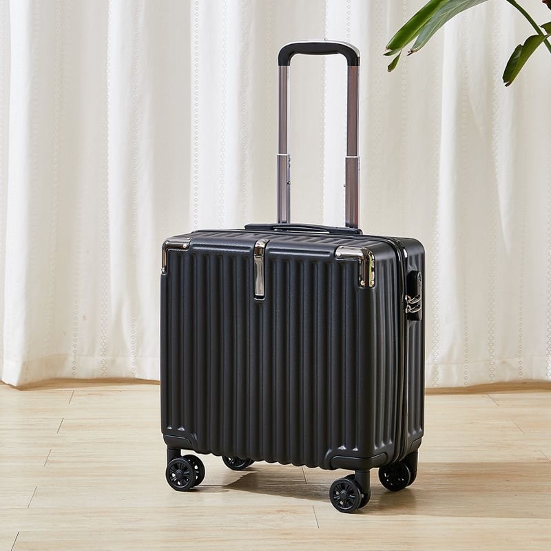荷物 2025 新しいトロリースーツケース 18 インチ 無料チェックイン 男女搭乗スーツケース サイレントホイール 小型レザースーツケース