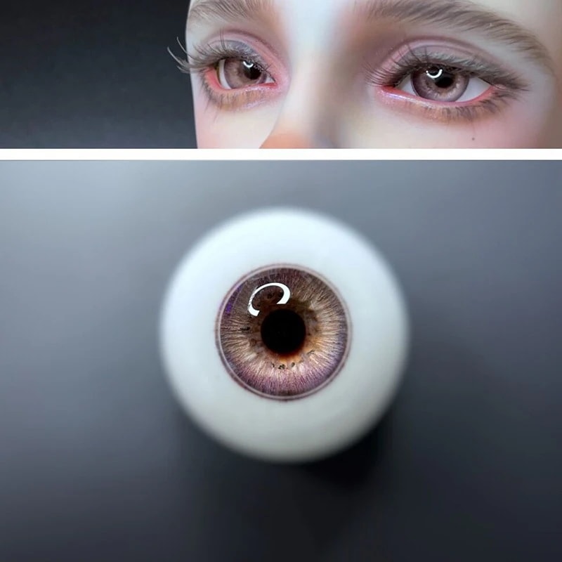BJD ドール用レジンアイ 樹脂アイ 猫瞳/通常瞳 紫 10mm/12mm/14mm/16mm/18mm SD/MSD/幼SD球体関節人形用アイ