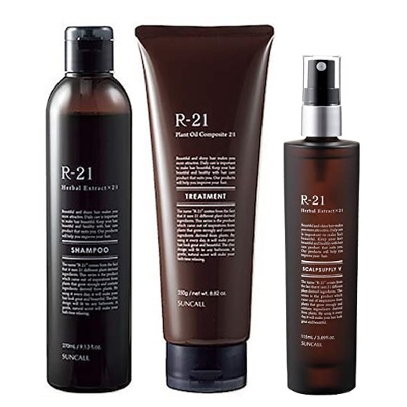 サンコール R-21 シャンプー 270mL + トリートメント 250g + スキャルプサプリ V 115mL セット エイジング毛 ハリコシ ヘマチン ボリュームアップ 保湿 補修 うるおい