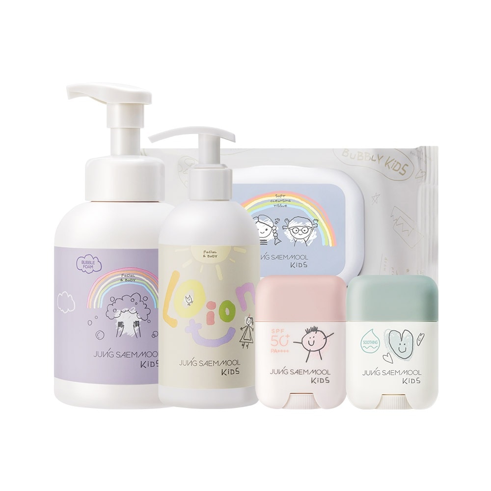 キッズ5種（ローション/バブルフォーム/ライン/スーディングスティック/クレンジングティッシュ）