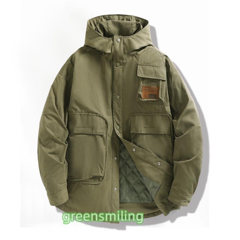 中綿ジャケット メンズ 中綿コート メンズ アウター フード メンズアウター 冬 デザイン 大きめポケット 多ポケット ワーク ミディアム丈 アウトドア あったか