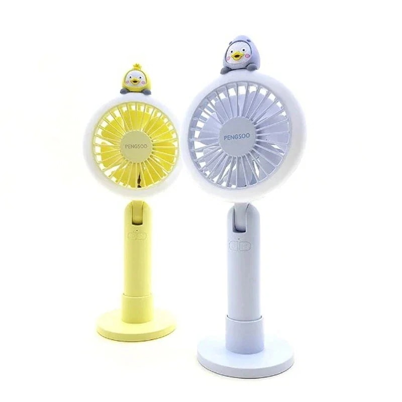 LEDハンディファン扇風機USB冷風手持ち扇風機韓国キャラクターテーブルスタンドセット熱中症対策30 メガ割