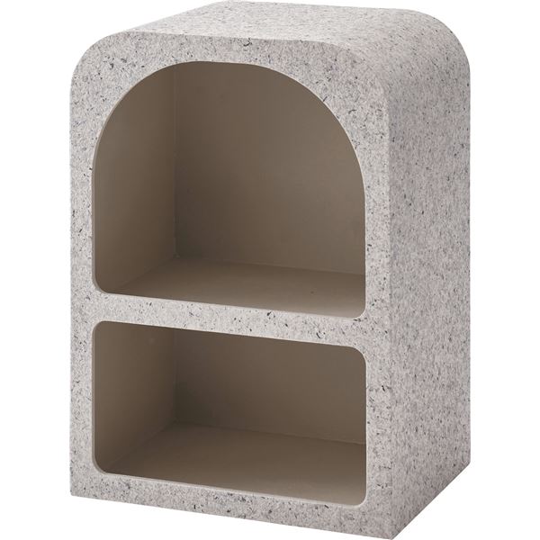 オープンシェルフ 約幅40×奥行30×高さ55cm ライトグレー 裏面フェルトシール付 収納棚 リビング インテリア家具 収納家具 7,233円