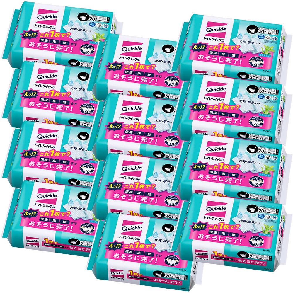 【ケース販売】トイレクイックル トイレ用洗剤 詰替用 20枚×12個