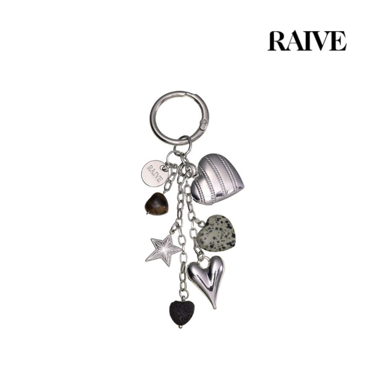 Lovey Metal Charm Silver 高級感 バッグチャーム