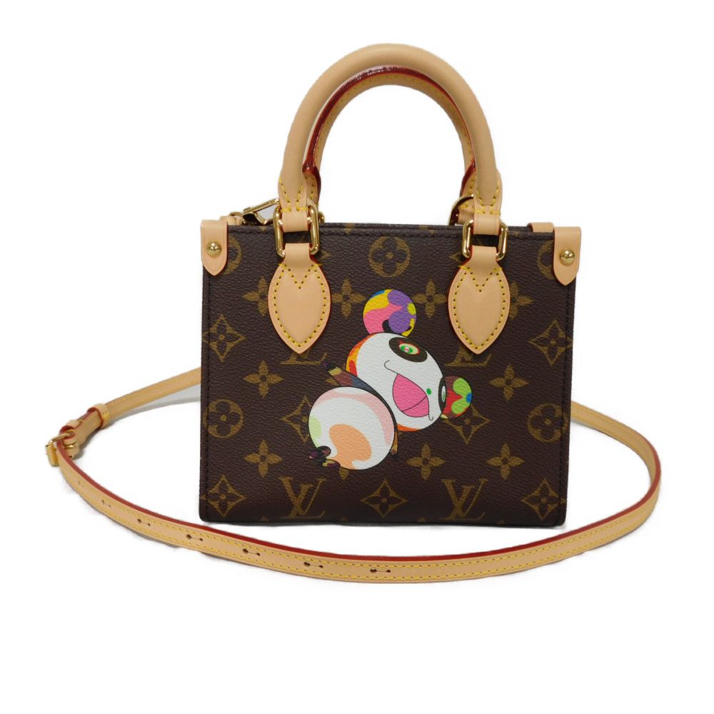 【中古】 トートバッグ 村上隆 2WAY ショルダーバッグ RFID 未使用 LV×TM オンザゴー BB モノグラム パンダ M13668