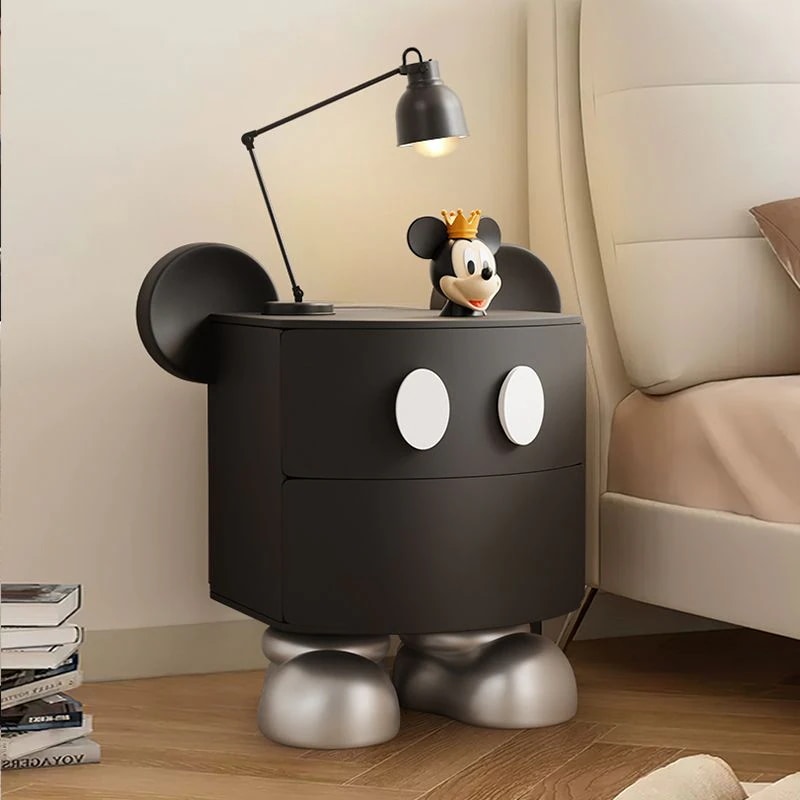 ミッキー寝室創意ベッドサイドテーブル物置棚ソファ小サイド引き出し式シンプルロッカー子供用ベッドサイドキャビネット 17,330円