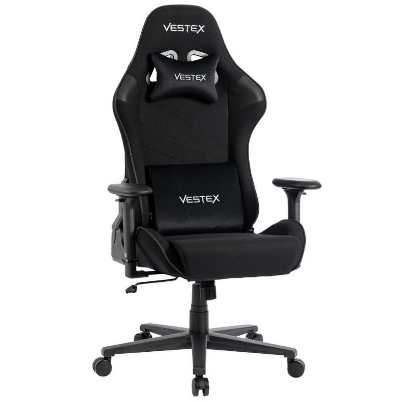 ルームワークス　ゲーミングチェア ［W720xD720xH1205～1275mm］ VESTEX S2シリーズ(フットレストなし) ブラック　VES-S2BK