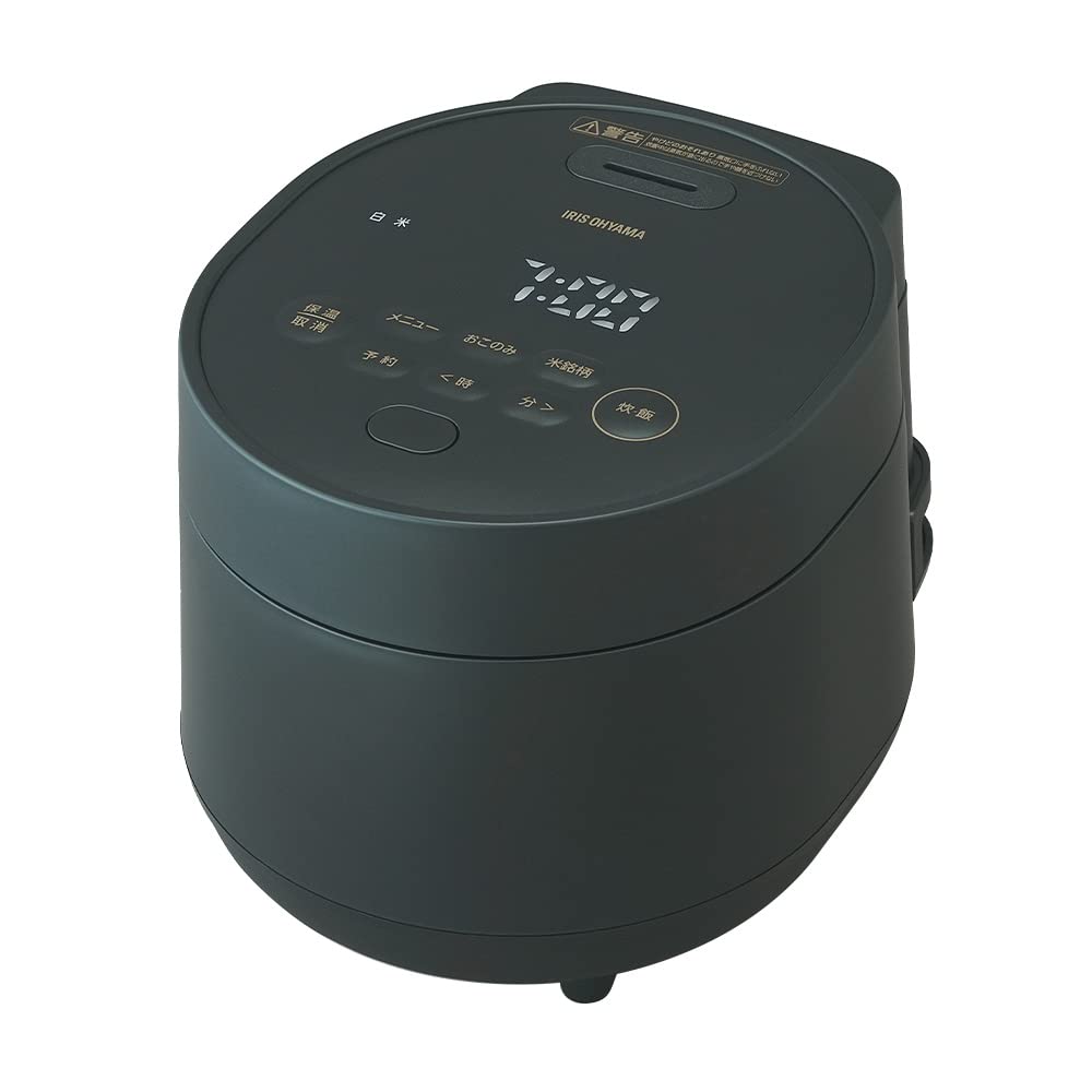 アイリスオーヤマ 炊飯器 3合 一人暮らし 自動調理メニュー webレシピ付き 低温調理可能 50銘柄炊き分け ブラック おしゃれ マイコン式 RC-MGA30-B