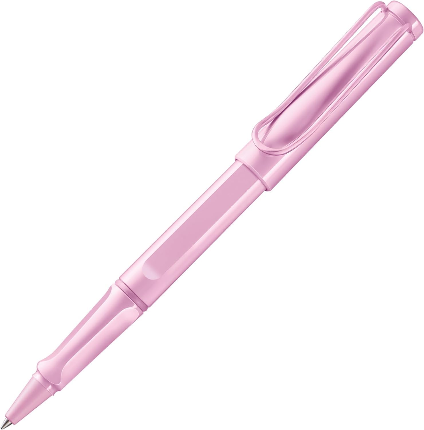 Lamy safari moderner Tintenroller aus robustem ASA-Kunststoff in der Farbe lightrose mit ergonomisch
