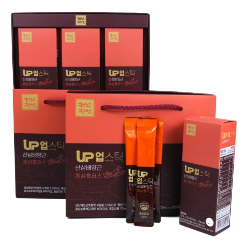 千年精誠アップスティック紅参プラス 一つ/疲労回復/活力 UP！/受験生おすすめ/元気回復/免疫力強化