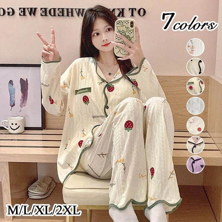 メガ割 パジャレディーウェ部屋室内長花パジャマ上レディースパジャリラックナイトウェ寝巻ナイトウェ女大人可愛ウェ修学旅行