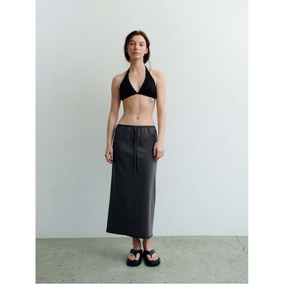 AUBER オーガニックソフトスカート-ダークグレー 9,829円