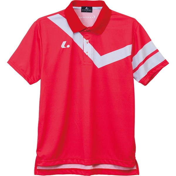 １着でも送料無料 LUCENT（ルーセント） 男女兼用 テニス ゲームシャツ レッド テニス XLP8311 メンズ 半袖 メンズスポーツウェア
