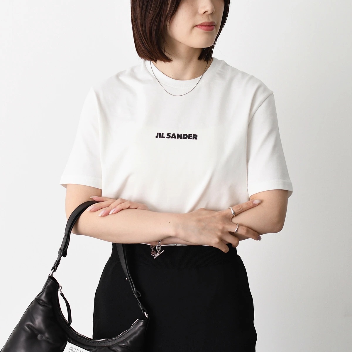 Tシャツ トップス コットン クルーネックTシャツ J02GC0142 J20103 レディース ホワイト 半袖