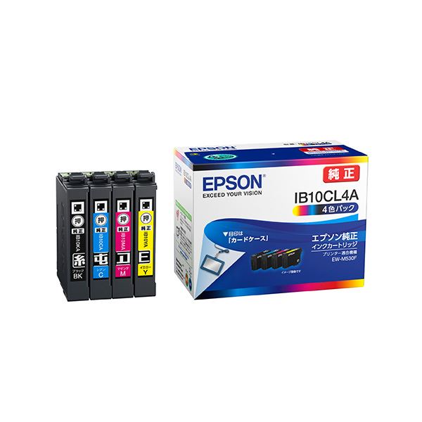 (まとめ) (純正品) EPSON(エプソン) IB10CL4A インクパック 4色(ブラック・シアン・マゼンタ・イエロー) (×3セット)