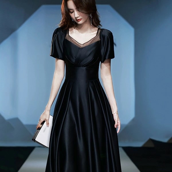 ドレス 大人 ピアノ 発表会 ロングドレス 演奏会 演奏会用ドレス ピアノ発表会 黒 結婚式 高校生 パーティードレス 演奏会ドレス 母親 コンクール イブニングドレス ロング 結婚式母親ドレス 袖付