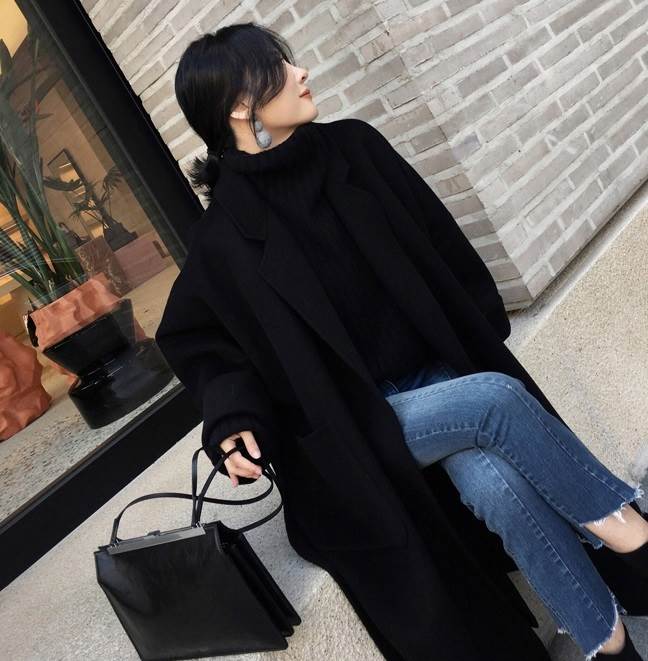 【売れ筋】チェスターコート レディース アウター ウール ロング丈 スプリング 春コート 無地 可愛い きれいめ シンプル ベルト付き スリット 襟付き ポケット付き OL 通勤 通学 大人 上品