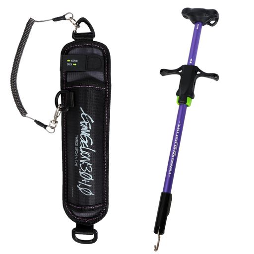 EVA×DRESS フックリリーサー&ケースセット エヴァンゲリオン コラボ ガラス繊維入り強化樹脂 針外し フックリムーバー 釣り プライヤー フック 軽量 収納 T字型 簡単 速攻 ブラック フリ