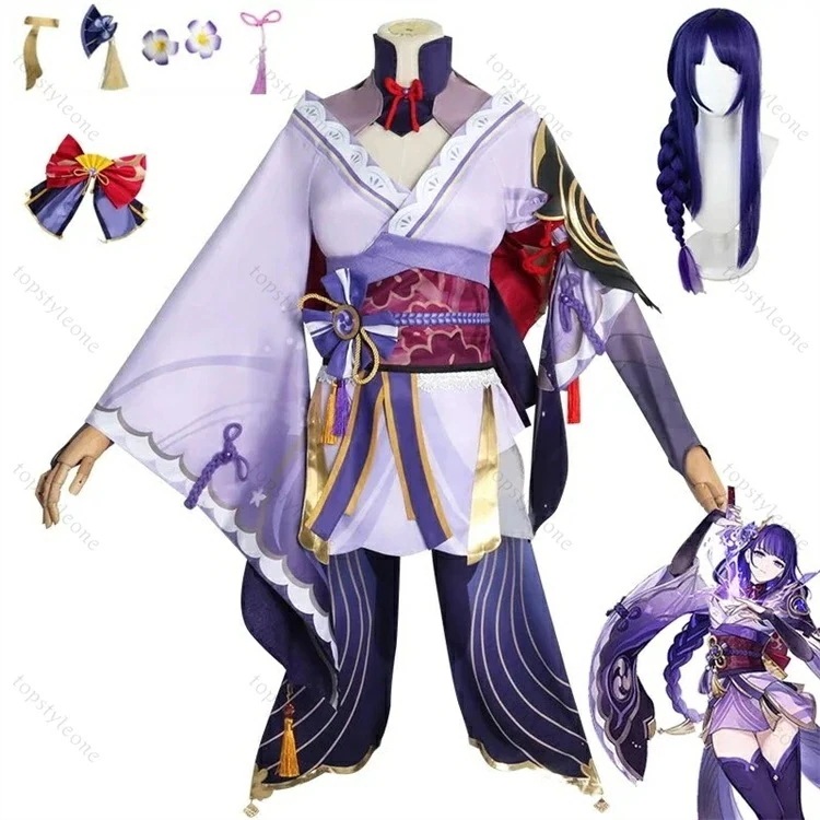 【ウイッグ付き】原神 雷電将軍 Beelzebul ショウ コスプレ衣装 原神 げんしん ヒロイン Xiao しょう ハロウィン クリスマス 制服 大人 子供 男子 女子 イベント 人気 ゲーム