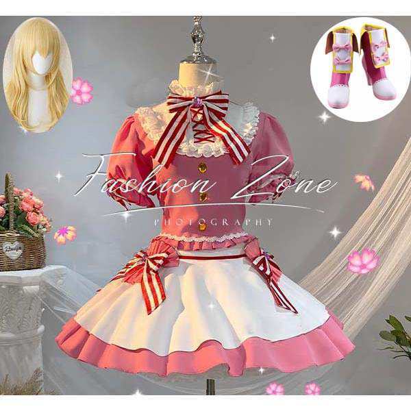 【急速出荷】最低価!格!アイカツアイドルカツドウ 星宮いちご コスプレ衣装 ウィッグ 靴 イベント ハロウィン変装 クリスマス仮装