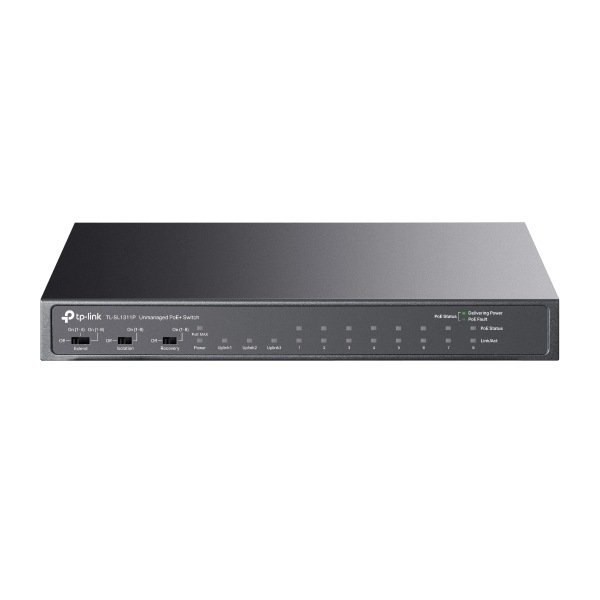 TL-SL1311P 8ポート 10/100Mbps+3ポート ギガビット デスクトップスイッチ PoE+ポート×8搭載)