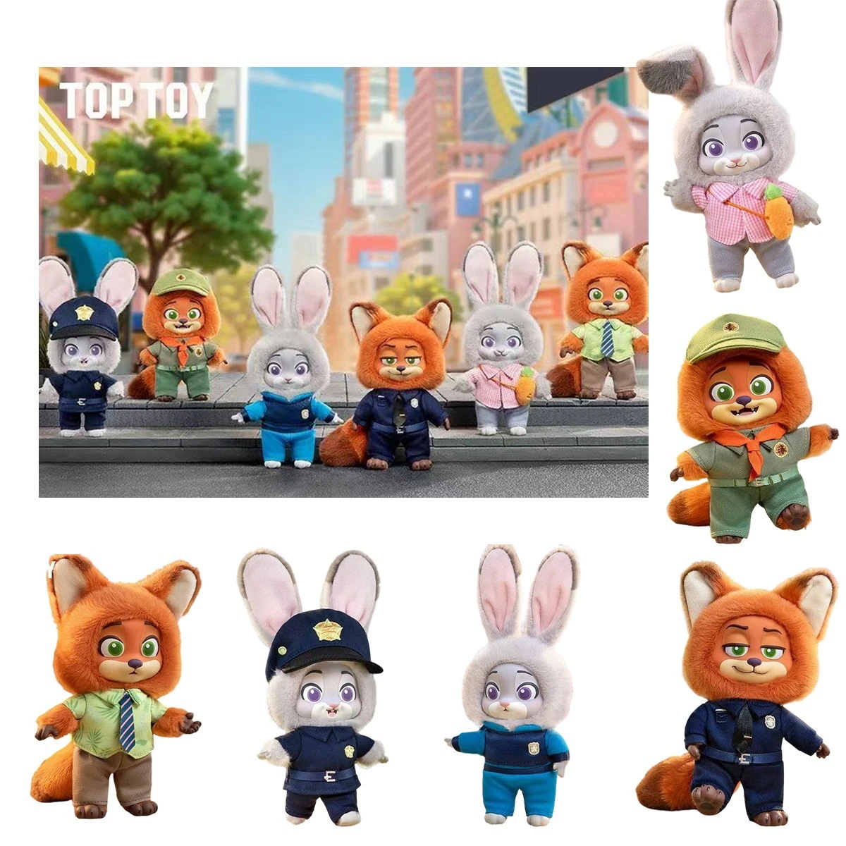 【公式正規品】1箱全部買うTOP TOYニックとジュディの成長の旅物語シリーズ Zootopia judy nick ブラインドボックス確認品ディズニー ズートピアシリーズ ビニールぬいぐるみ 福袋