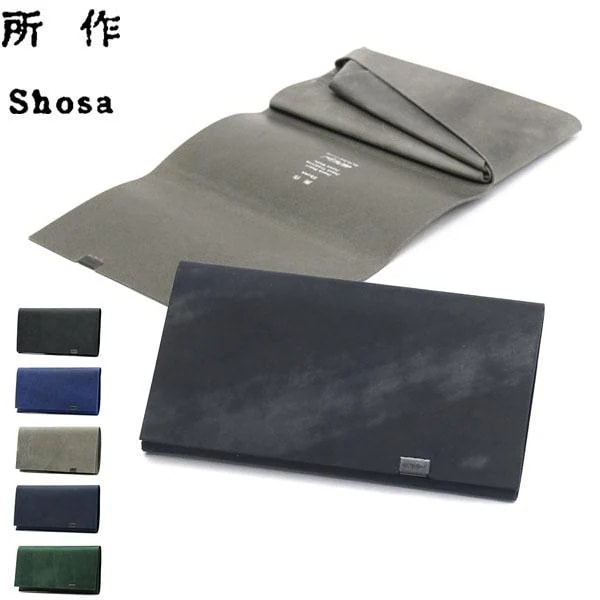 長財布 財布 Oil Nubuck LONG WALLET 革 本革 レザー 折りたたみ 薄い SHO-LO1-B