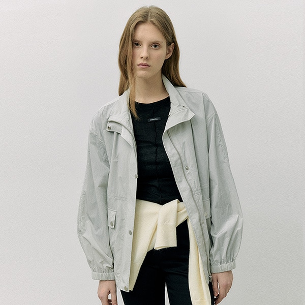 HIGH NECK WIND JACKET GRAY