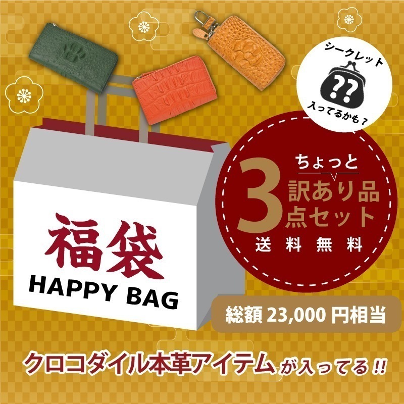 福袋 2025 クロコダイル 本革 財布 コインケース キーケース 3点セット メンズ レディース セット商品 訳あり アウトレット 長財布 小銭入れ 本物 ギフト プレゼント
