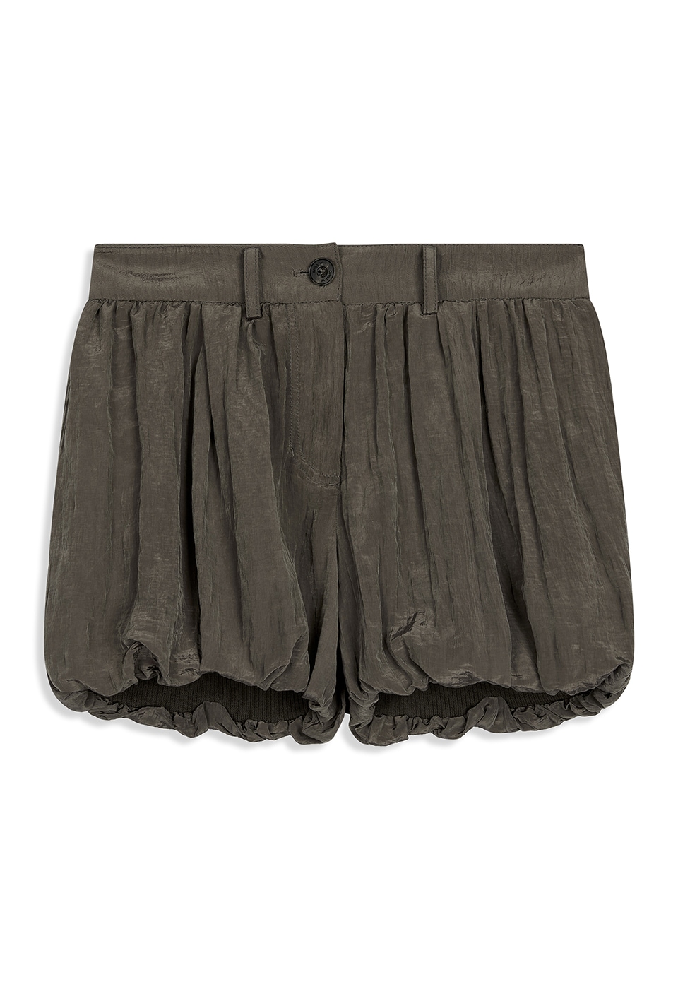 【OPEN Yy】 CRINKLED GATHER SHORTS : BROWN