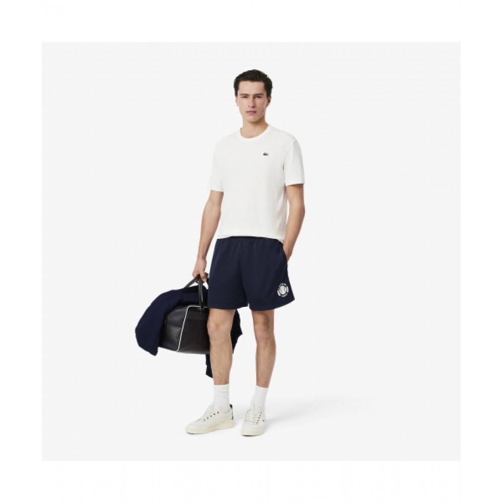 LACOSTE メンズ グラフィックプリントショーツ [ネイビー]