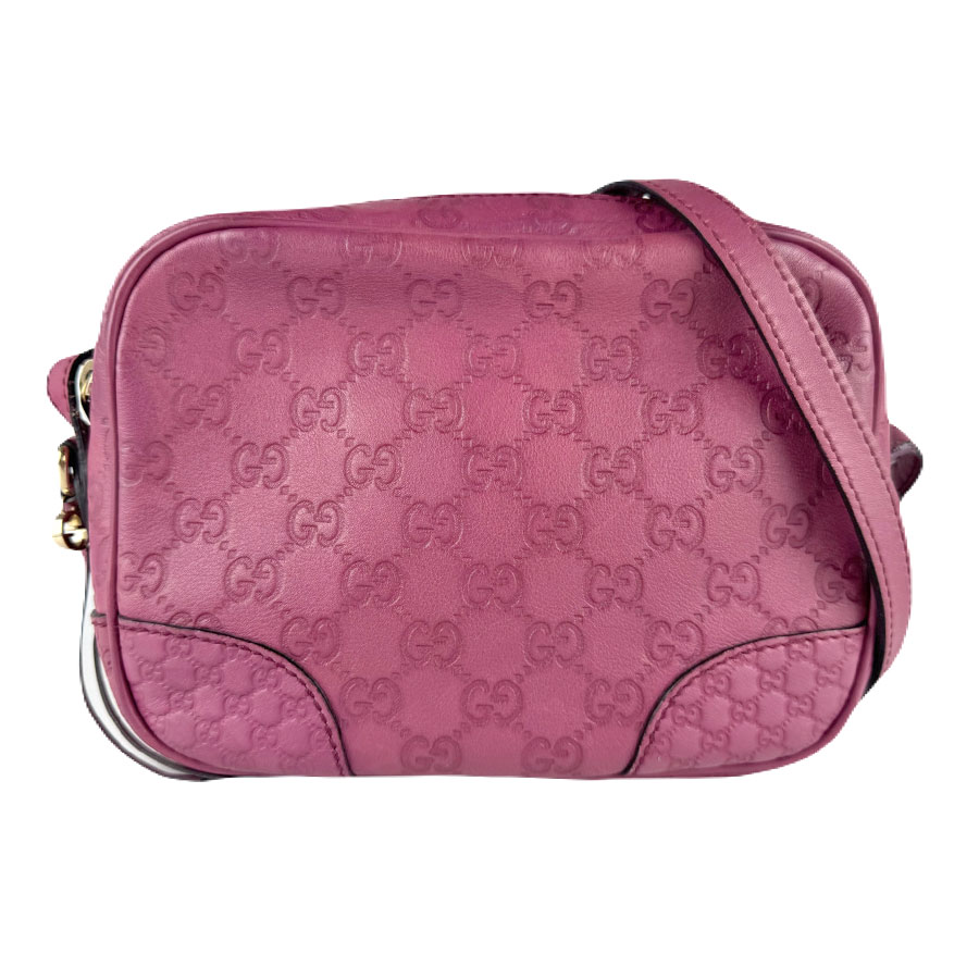 グッチ GUCCI 斜め掛けショルダーバッグ グッチシマ x マイクログッチシマ レザー パープル レディース 387360 z8626