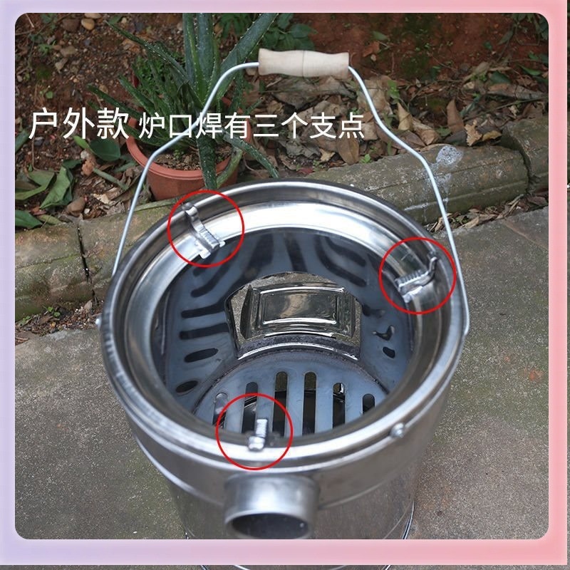 無料ストーブ家庭用ストーブ新しいスタイルの田舎のwood暖房ストーブ床ストーブピクニック屋外ポータブルステンレス鋼
