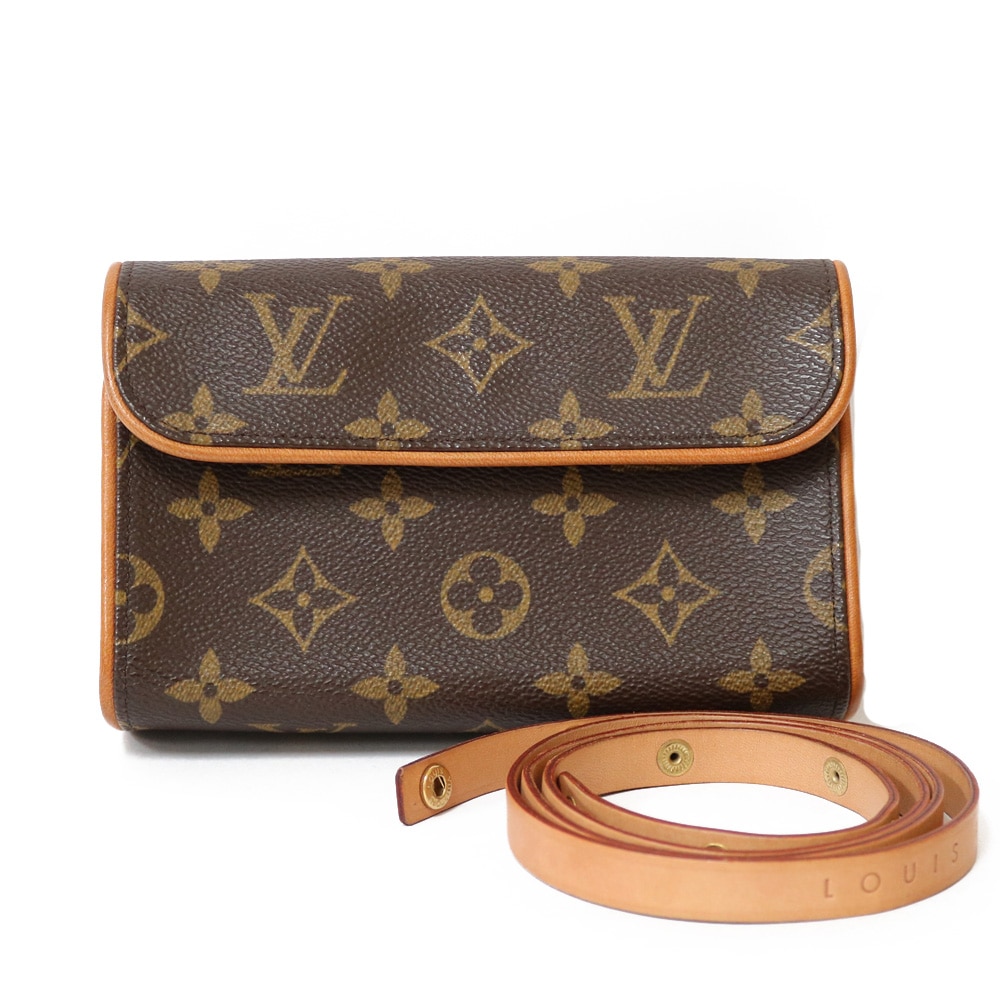 ルイヴィトン LOUIS VUITTON ポシェットフロランティーヌ モノグラム ウエストバッグ ブラウン レディース 中古