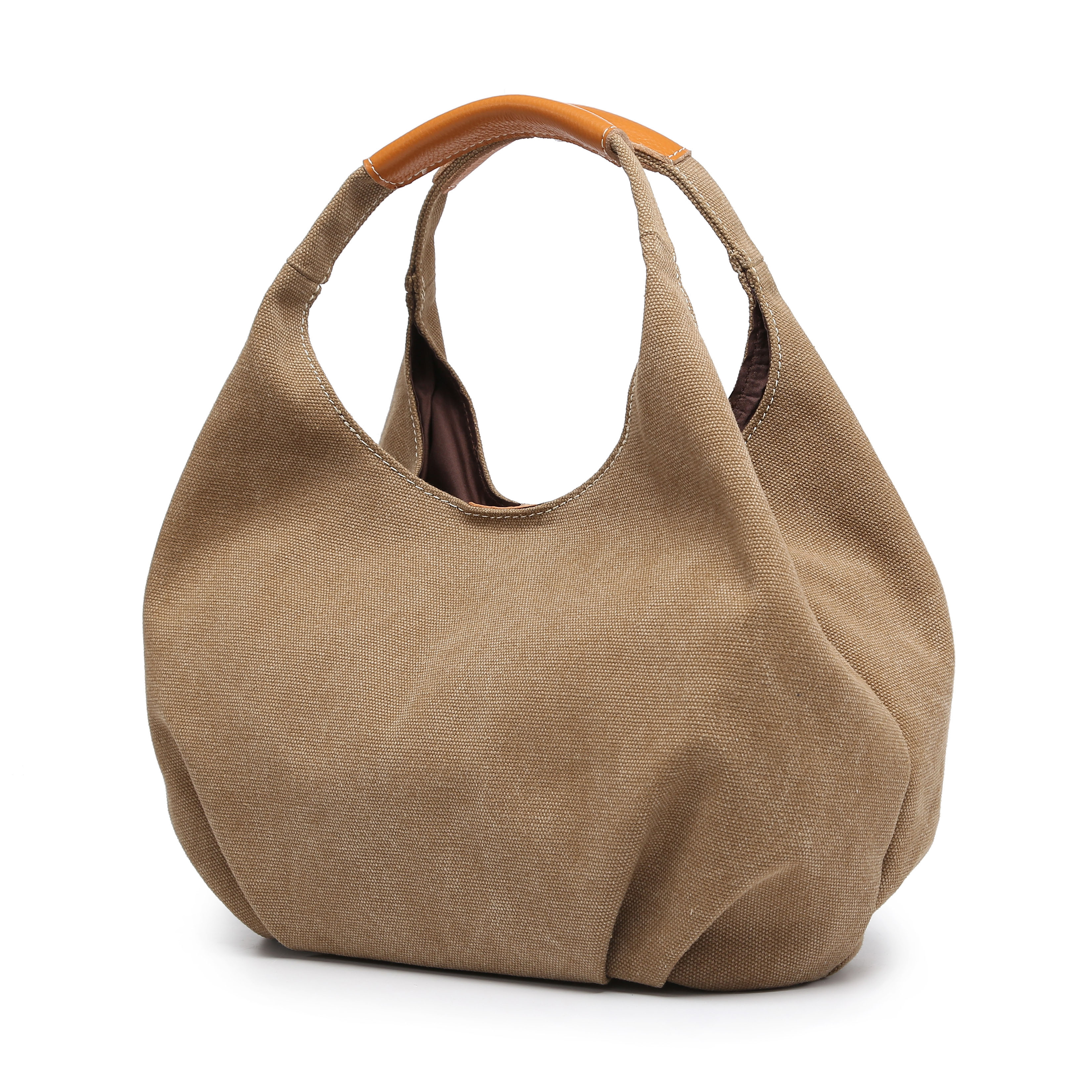 バルーントートバッグ 帆布 本革レザー 大容量 通勤通学 レディース B5 キャンバス ST97