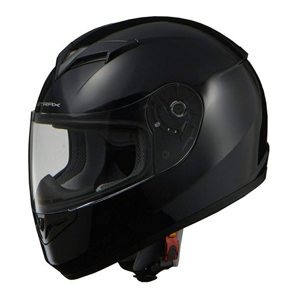バイクヘルメット フルフェイス STRAX ブラック Lサイズ 59-60cm未満 SF-12 SF12ブラックL