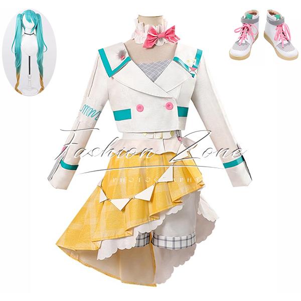 VOCALOID 初音ミク 風 2024魔法未来 MAGICAL MIRAI コスプレ衣装 ウィッグ 靴 cosplay ハロウィン 演出服 変装