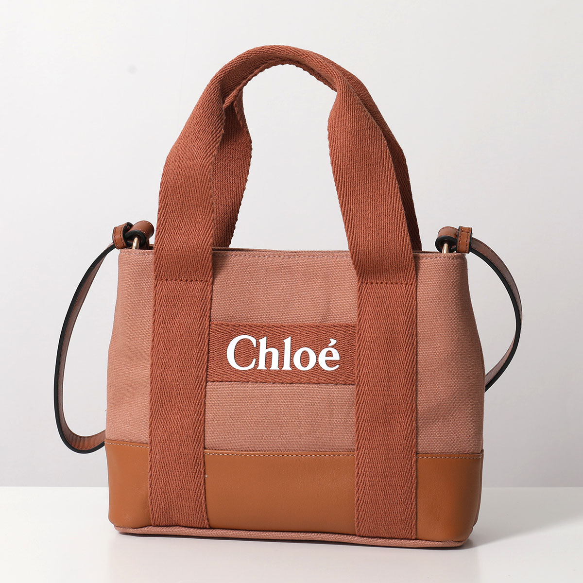 Chloe Kids クロエ キッズ ショルダーバッグ C20684 レディース ガールズ コットン クロスボディ ロゴ ハンドバッグ 鞄 239/STONE