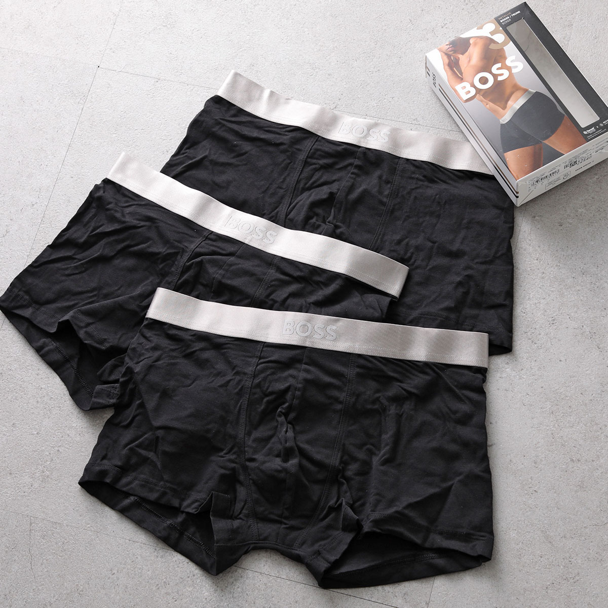 HUGO BOSS ヒューゴボス ボクサーパンツ Trunk 3P Metallic 50514998 10259785 メンズ 【3枚組】 アンダーウェア 001【返品交換不可】