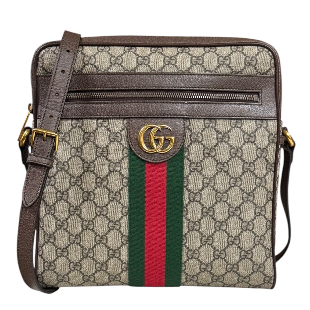 グッチ オフィディア ショルダーバッグ GGスプリームキャンバス 547934 ベージュ GUCCI 中古 美品